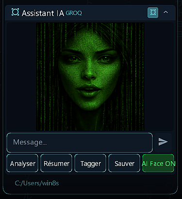 Ghostcore AI Face — Interface integree